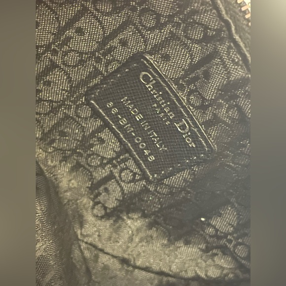 ❤️SOLD❤️Unused Authentic DIOR Black Cannage Mini Pouch in Canvas w Leather Trim - Picture 7 of 8